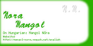 nora mangol business card
